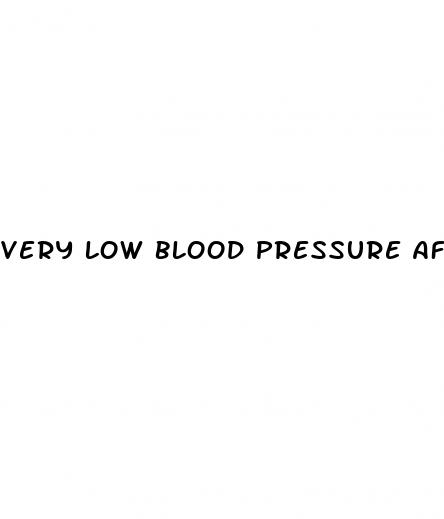 very low blood pressure after exercise