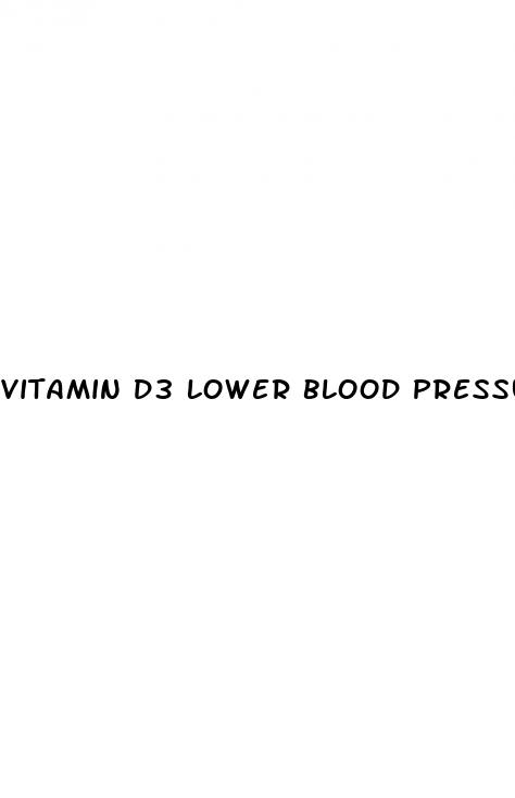 vitamin d3 lower blood pressure