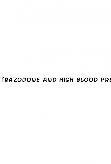 trazodone and high blood pressure