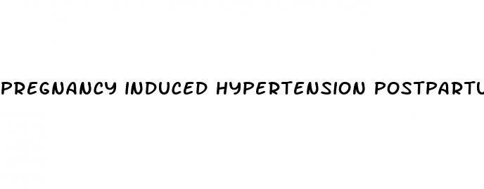 pregnancy induced hypertension postpartum