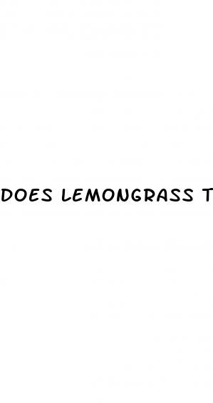 does lemongrass tea lower blood pressure
