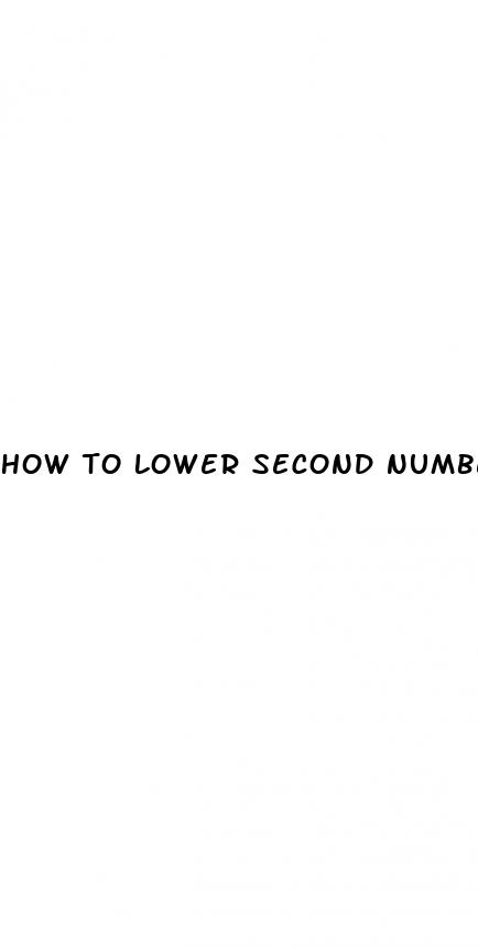 how to lower second number in blood pressure