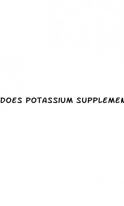 does potassium supplement lower blood pressure