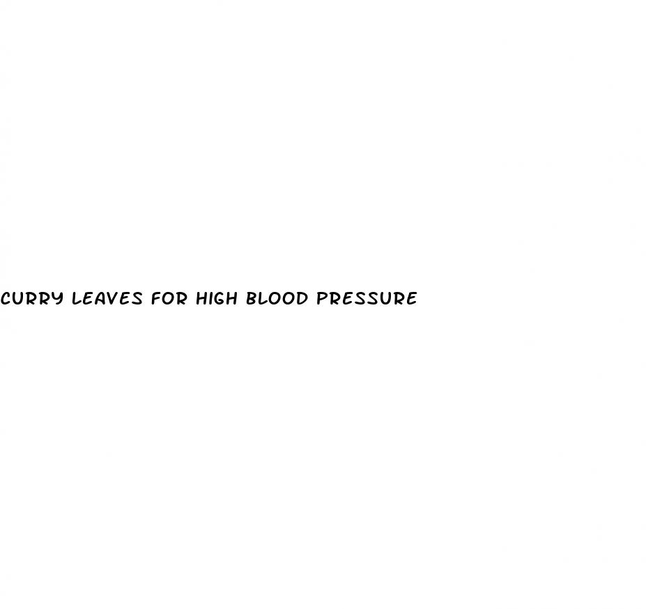 curry leaves for high blood pressure