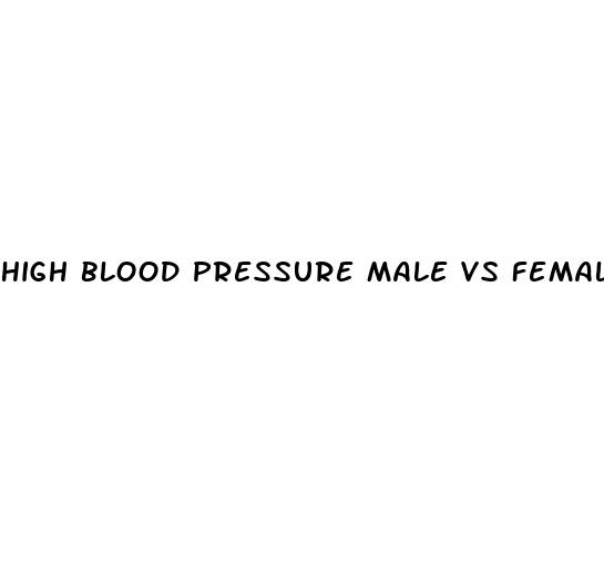 high blood pressure male vs female