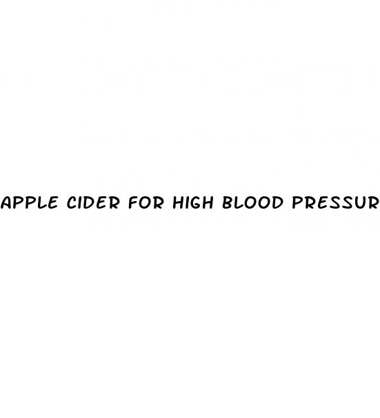 apple cider for high blood pressure