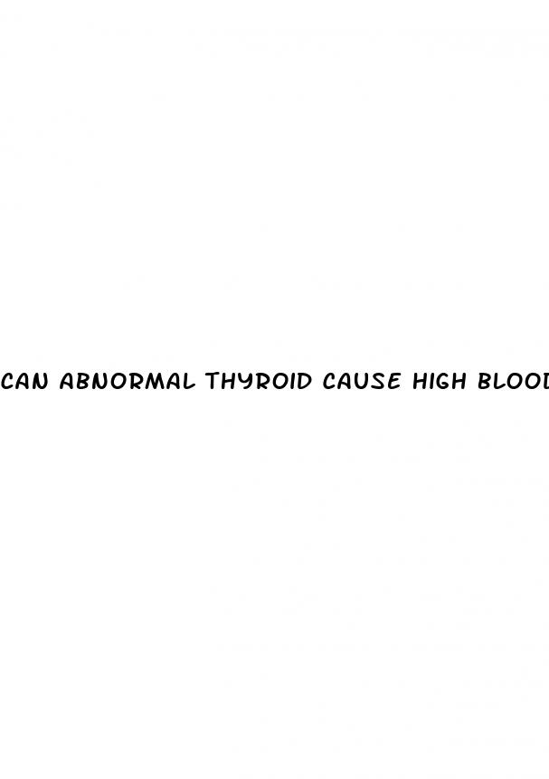 can abnormal thyroid cause high blood pressure