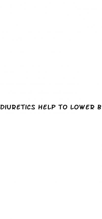 diuretics help to lower blood pressure by