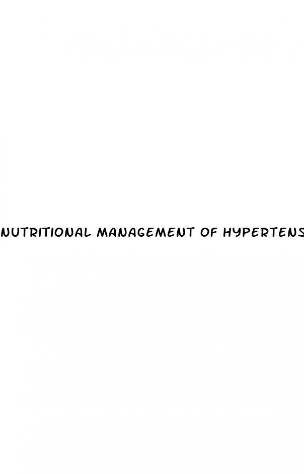 nutritional management of hypertension