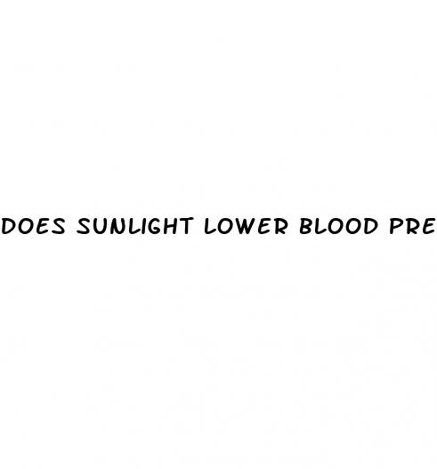 does sunlight lower blood pressure