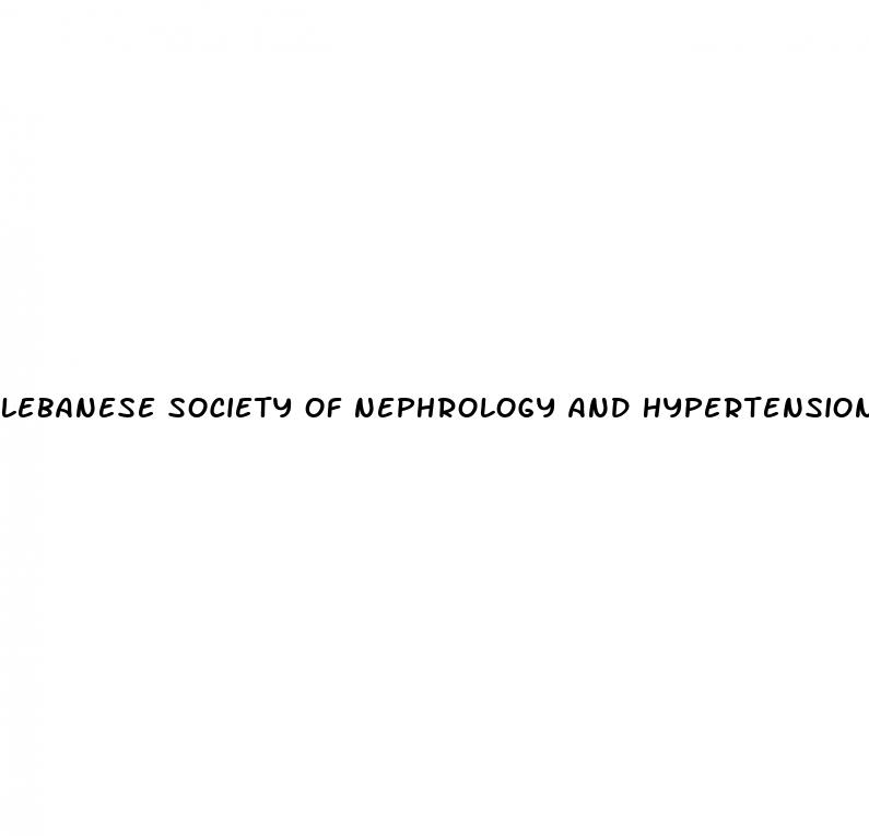 lebanese society of nephrology and hypertension