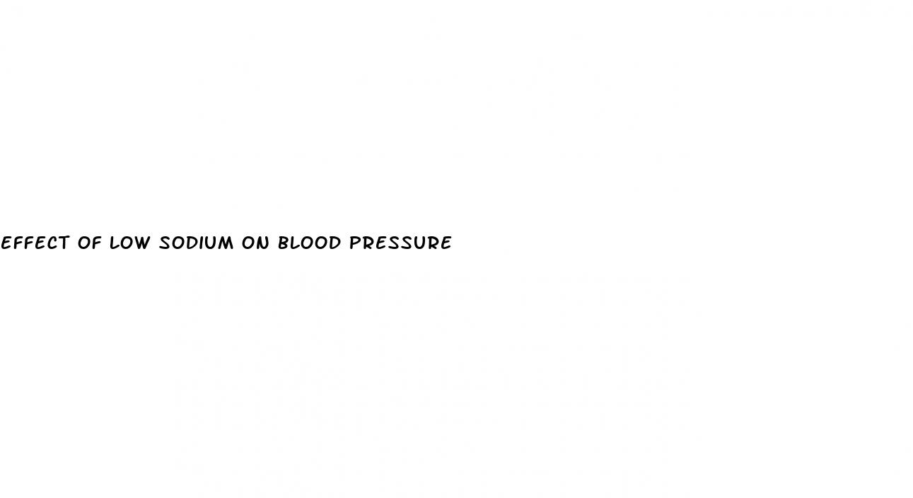 effect of low sodium on blood pressure