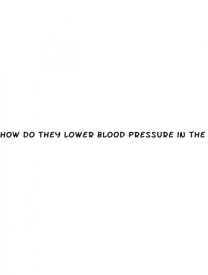 how do they lower blood pressure in the hospital