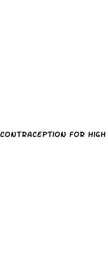 contraception for high blood pressure