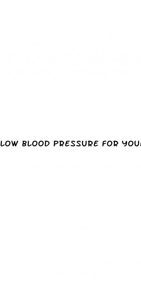 low blood pressure for young adults