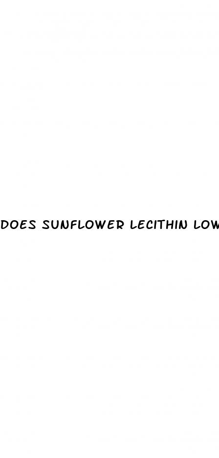 does sunflower lecithin lower blood pressure
