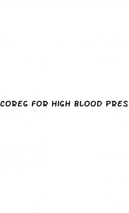 coreg for high blood pressure