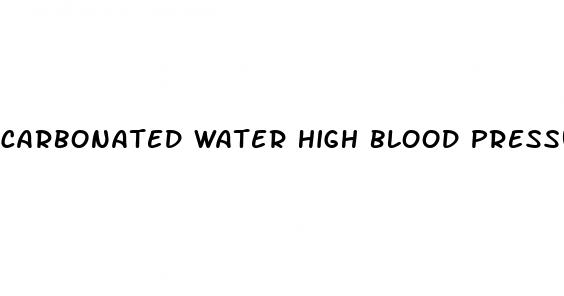 carbonated water high blood pressure