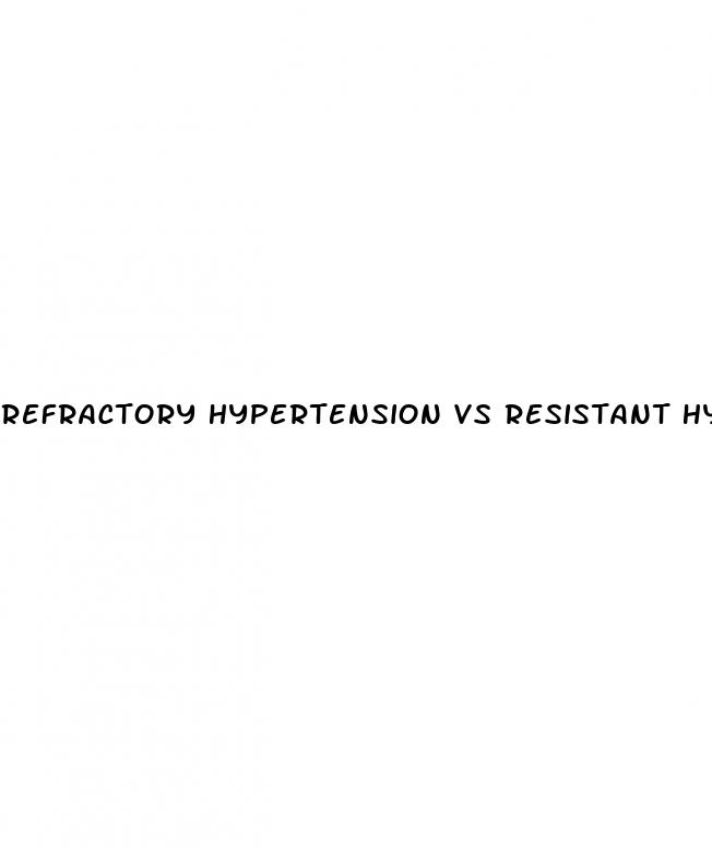 refractory hypertension vs resistant hypertension