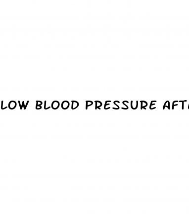 low blood pressure after exercise reddit