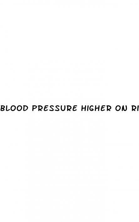 blood pressure higher on right side