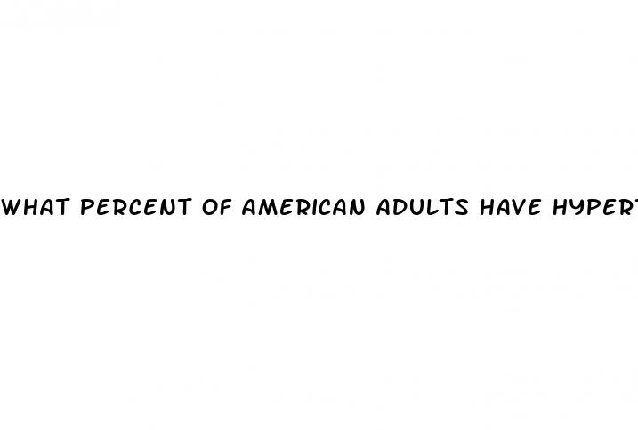 what percent of american adults have hypertension