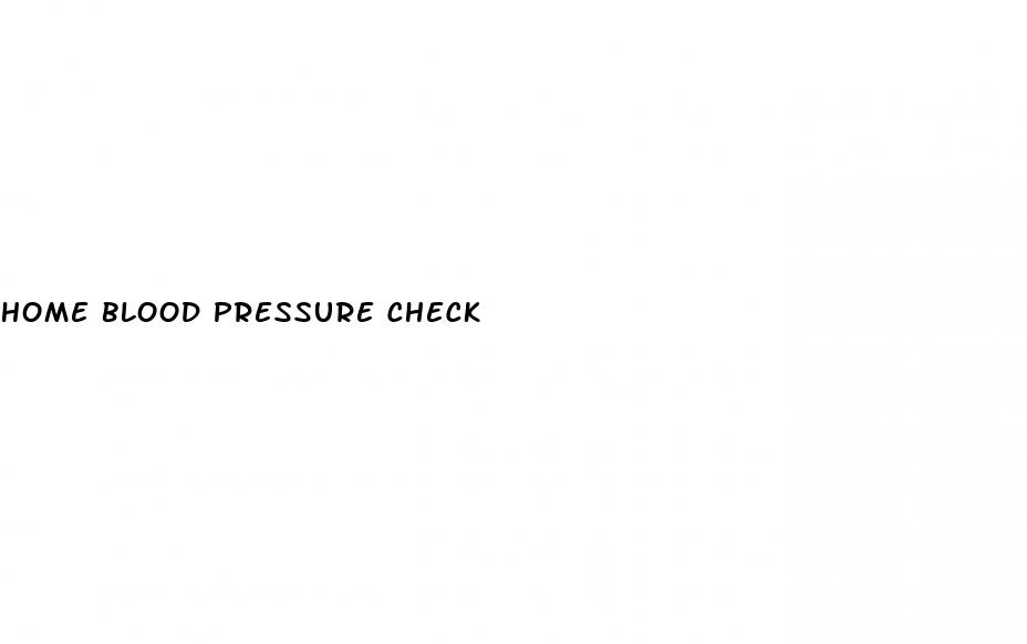 home blood pressure check