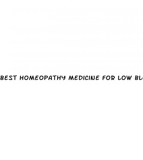 best homeopathy medicine for low blood pressure