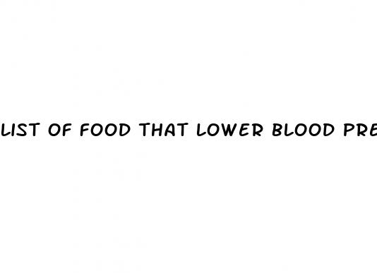 list of food that lower blood pressure