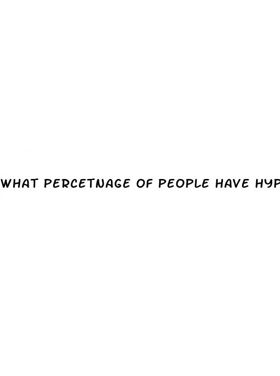 what percetnage of people have hypertensions