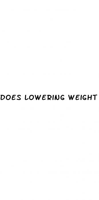 does lowering weight lower blood pressure