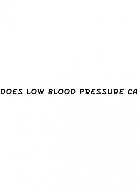 does low blood pressure cause thirst