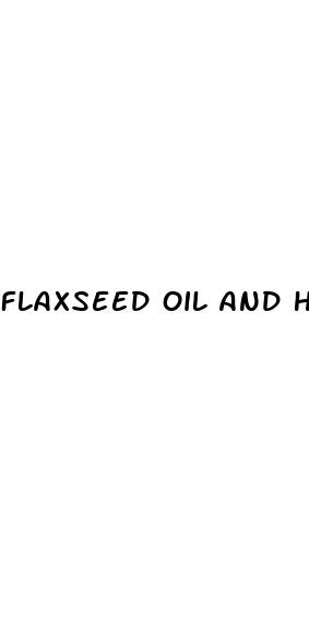 flaxseed oil and high blood pressure