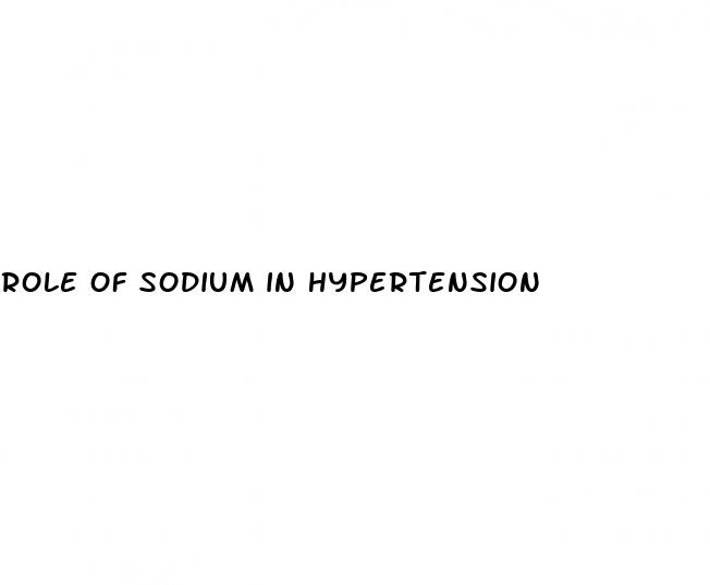 role of sodium in hypertension