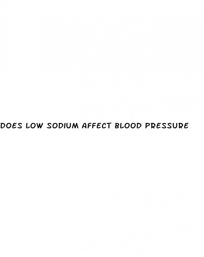 does low sodium affect blood pressure
