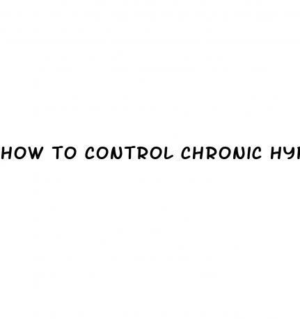 how to control chronic hypertension in pregnancy