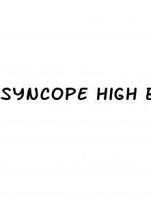 syncope high blood pressure