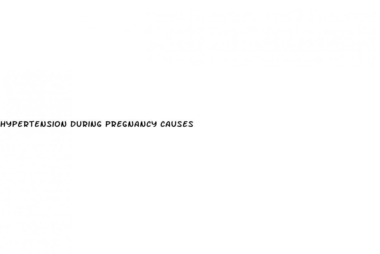 hypertension during pregnancy causes