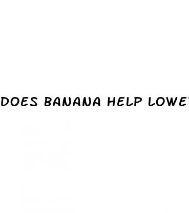 does banana help lower blood pressure