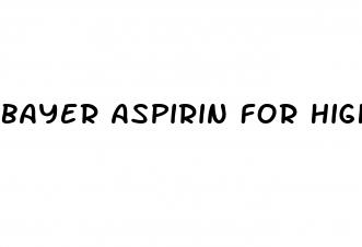 bayer aspirin for high blood pressure