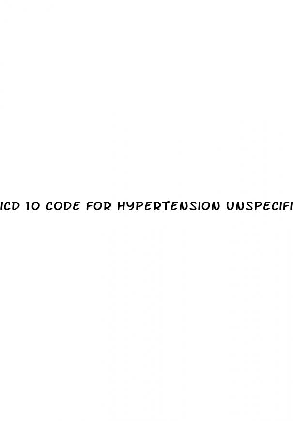 icd 10 code for hypertension unspecified