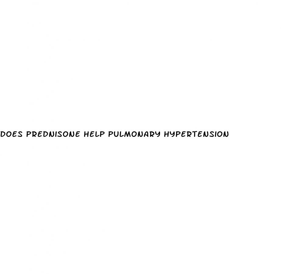 does prednisone help pulmonary hypertension