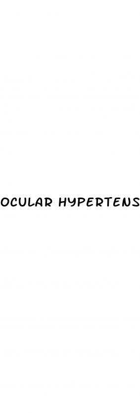 ocular hypertension vs glaucoma