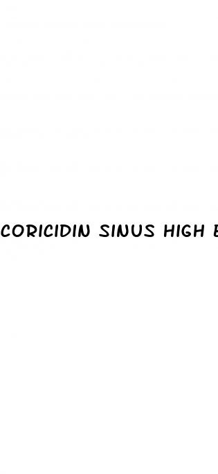coricidin sinus high blood pressure