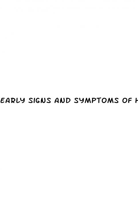 early signs and symptoms of hypertension