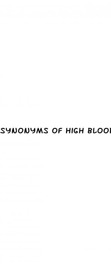 synonyms of high blood pressure