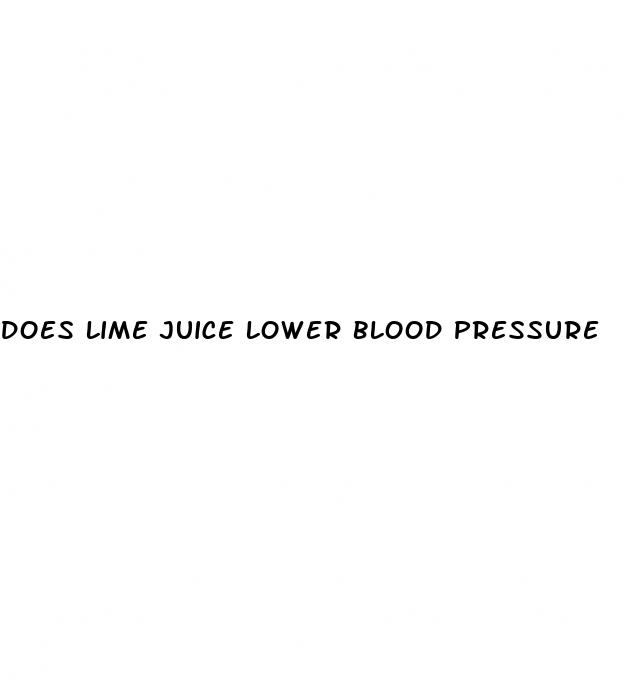 does lime juice lower blood pressure