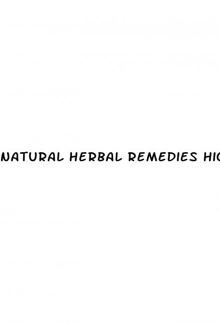 natural herbal remedies high blood pressure