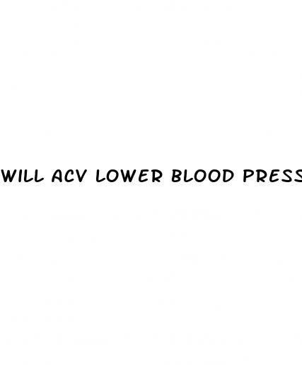 will acv lower blood pressure
