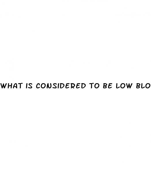 what is considered to be low blood pressure reading